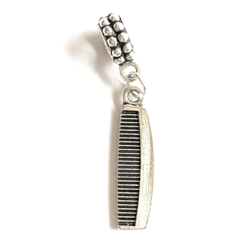 Hair comb hairdresser stylist charms bracelets beads fits pandora European brace
